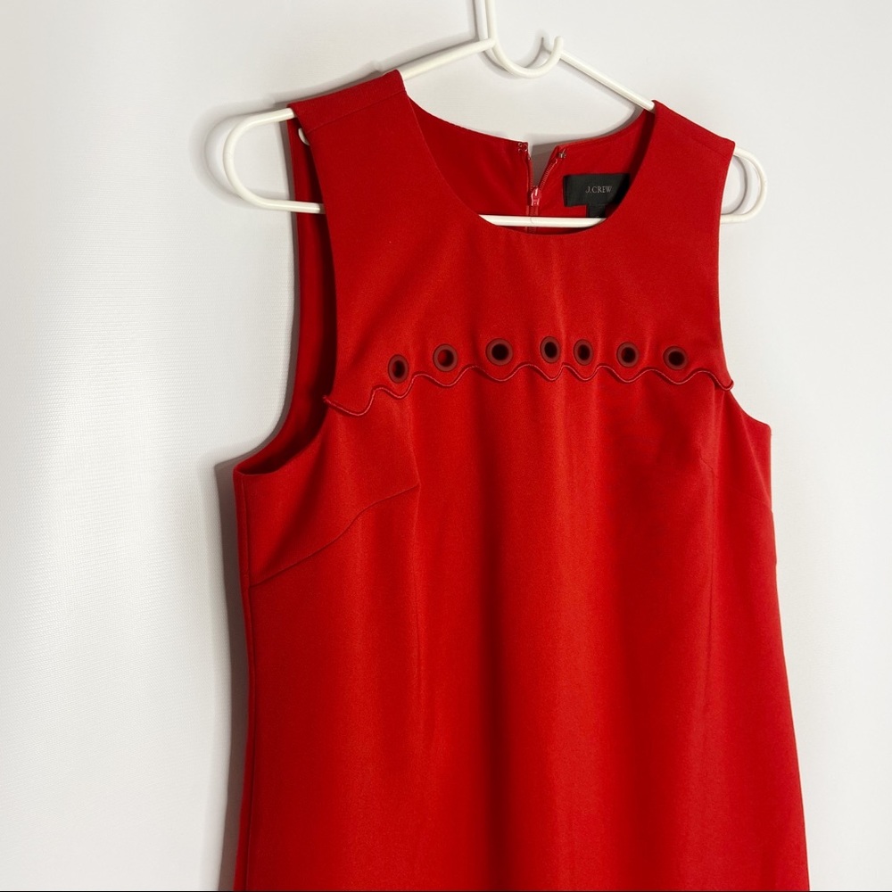 J. Crew Red Sleeveless Shift Dress - Picture 4 of 7